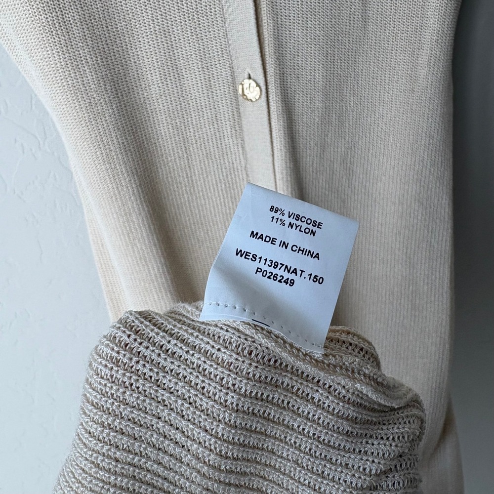 DISSH Dress Liam Beige Ribbed Knit Button Down Maxi Dress Size XS - Picture 8 of 9